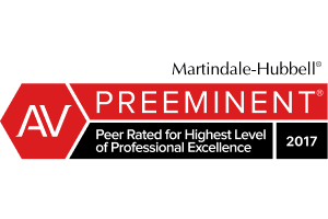 AV Preeminent - Peer Rated for Highest Level of Professional Excellence 2017 - badge
