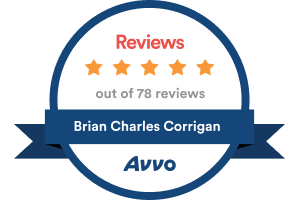 Reviews 5 Stars out of 78 reviews - Brian Charles Corrigan - Avvo - badge